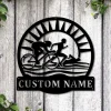 Personalized Triathlon Monogram Metal Sign Art, Custom Triathlon Sport Metal Sign, Hobbie Gifts, Sport Gift, Birthday Gift