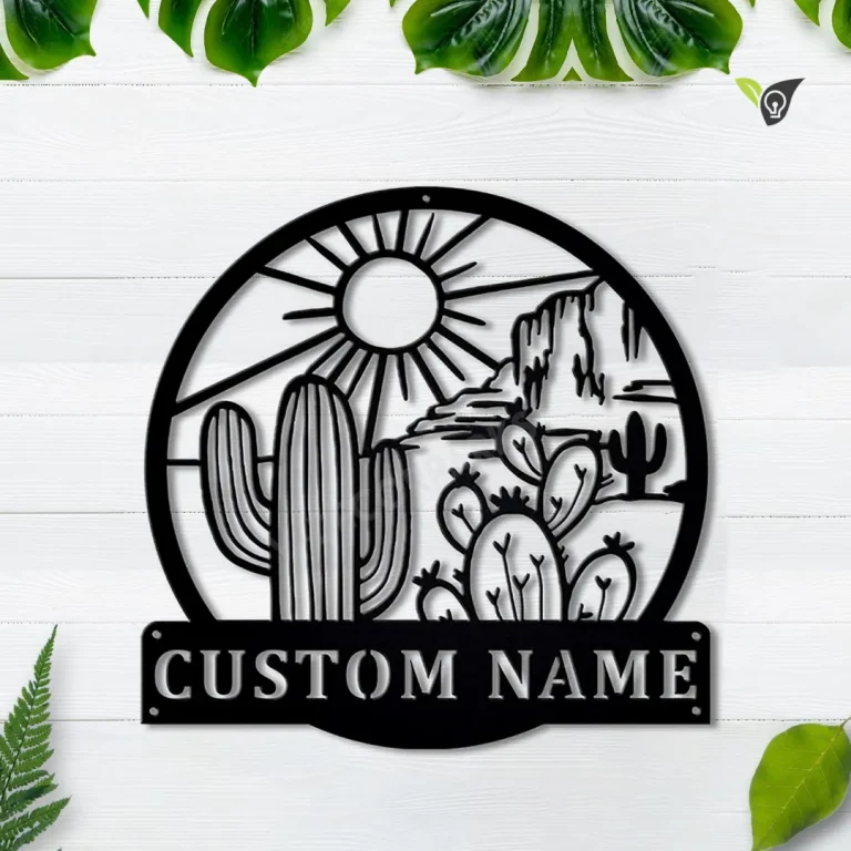 Personalized Cactus Metal Sign Art, Custom Cactus Metal Sign, Cactus Gifts Funny, Hobbie Gift, Birthday Gift