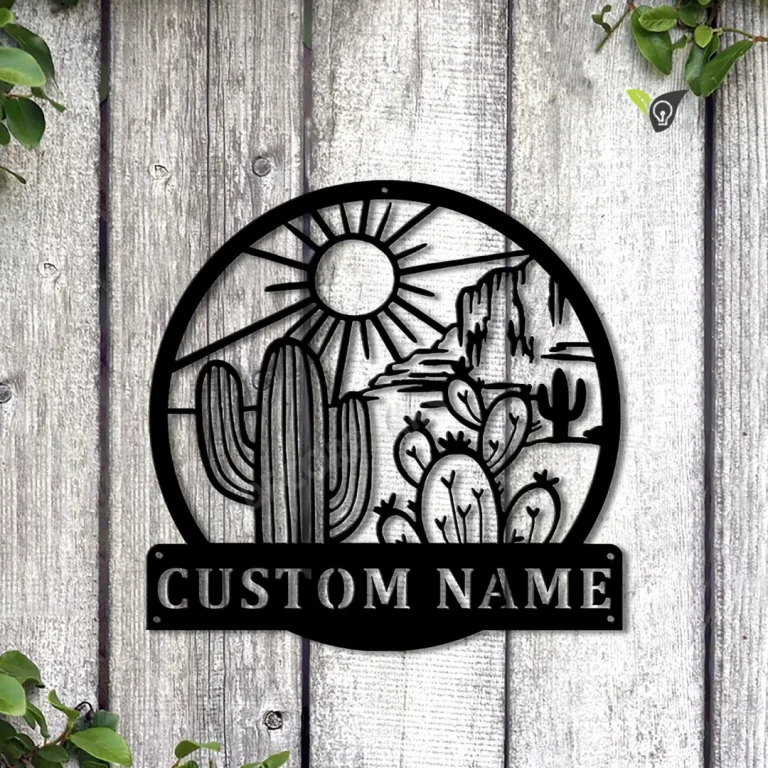 Personalized Cactus Metal Sign Art, Custom Cactus Metal Sign, Cactus Gifts Funny, Hobbie Gift, Birthday Gift