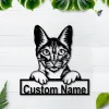 Personalized Savannah Cat Metal Sign Art, Custom Savannah Cat Metal Sign, Animal Gift, Pets Gift, Birthday Gift