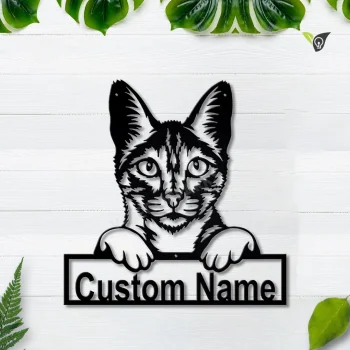 Personalized Savannah Cat Metal Sign Art, Custom Savannah Cat Metal Sign, Animal Gift, Pets Gift, Birthday Gift