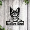 Personalized Savannah Cat Metal Sign Art, Custom Savannah Cat Metal Sign, Animal Gift, Pets Gift, Birthday Gift