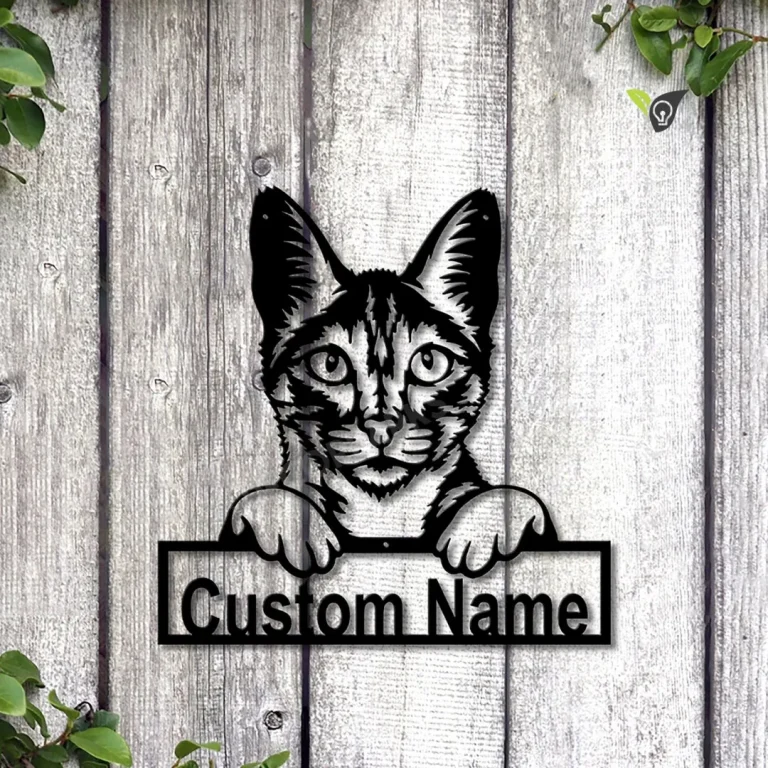 Personalized Savannah Cat Metal Sign Art, Custom Savannah Cat Metal Sign, Animal Gift, Pets Gift, Birthday Gift