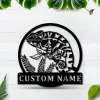 Personalized Chameleon Monogram Metal Sign Art ,custom Chameleon Metal Sign, Chameleon Lover Sign Decoration For Living Room