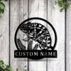 Personalized Chameleon Monogram Metal Sign Art ,custom Chameleon Metal Sign, Chameleon Lover Sign Decoration For Living Room