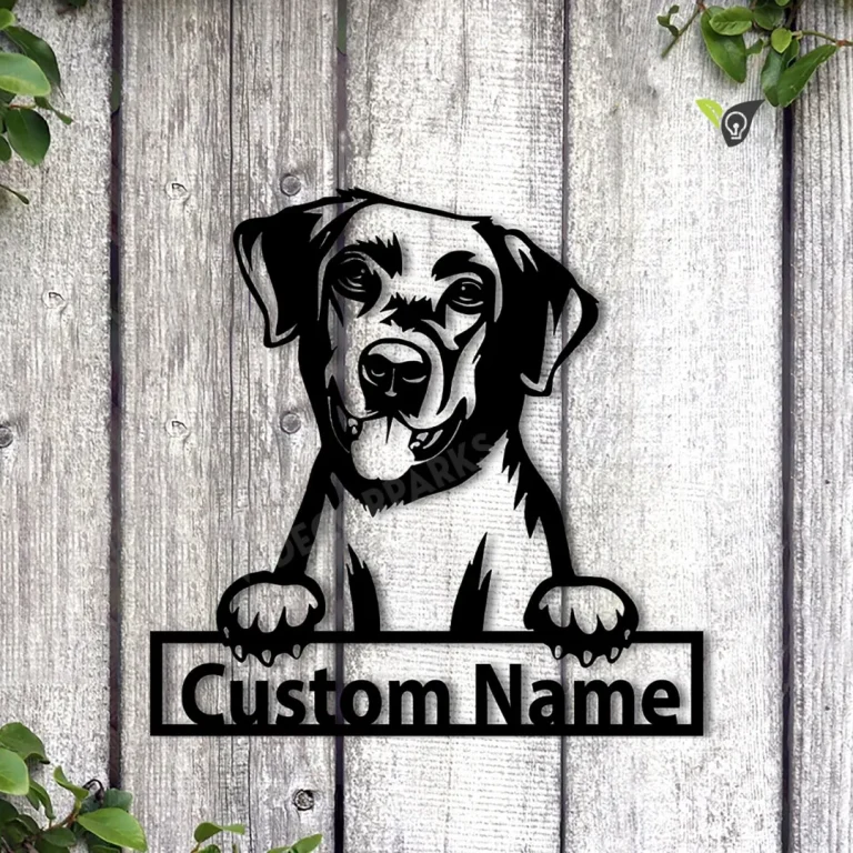 Personalized Labrador Retriever Dog Metal Sign Art, Custom Labrador Retriever Metal Sign, Birthday Gift, Animal Funny, Father's Day Gift