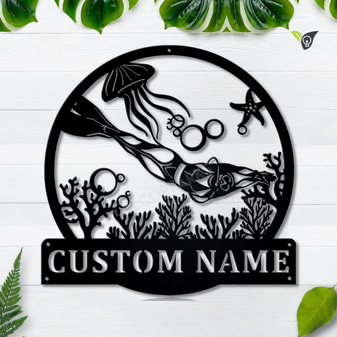 MSCC0712-copy.webp Personalized Girl Scuba Diving Sport Monogram Metal Sign Art, Custom Scuba Diving Sport Metal Sign, Sport Gift, Birthday Gift