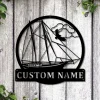 Personalized Schooner Ship Monogram Metal Sign Art, Custom Schooner Ship Metal Sign, Schooner Gifts Funny, Ship Custom Gift