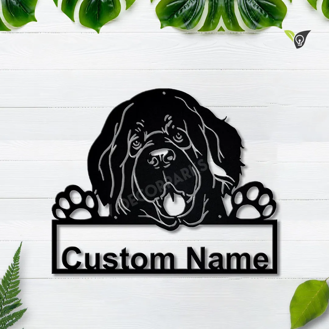 MSCC0732-copy.webp Personalized Newfoundland Dog Metal Sign Art, Custom Newfoundland Dog Metal Sign, Father's Day Gift, Pets Gift, Birthday Gift