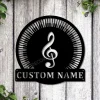 Personalized Piano Note Monogram Metal Sign Art, Custom Piano Monogram Metal Sign, Piano Gifts For Men, Piano Gift, Musical Instrument