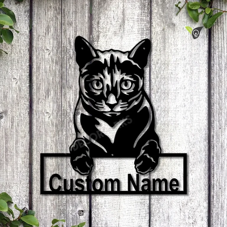 Personalized Russian Blue Cat Metal Sign Art, Custom Russian Blue Cat Metal Sign, Animal Gift, Pets Gift, Birthday Gift