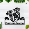 Personalized English Bulldog Metal Sign Art, Custom English Bulldog Metal Sign, Father's Day Gift, Pets Gift, Birthday Gift