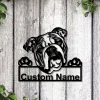 Personalized English Bulldog Metal Sign Art, Custom English Bulldog Metal Sign, Father's Day Gift, Pets Gift, Birthday Gift