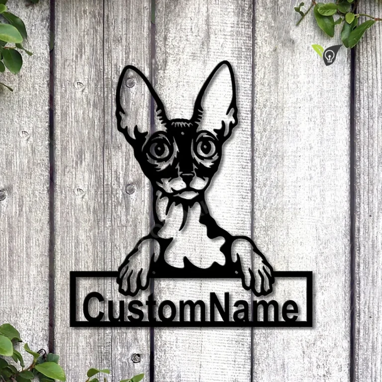 Personalized Cornish Rex Cat Metal Sign Art, Custom Cornish Rex Cat Metal Sign, Father's Day Gift, Pets Gift, Birthday Gift