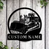 Personalized Tractor Dozer Monogram Metal Sign Art V2, Custom Tractor Dozer Monogram Metal Sign, Farmer Gift, Decor Decoration