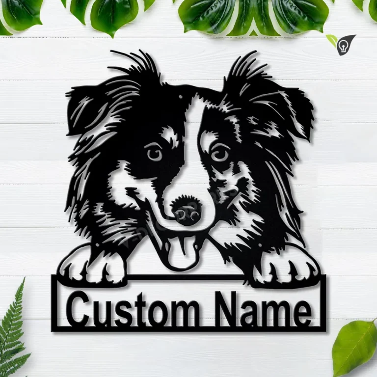 Personalized Australian Shepherd Dog Metal Sign Art V2, Custom Australian Shepherd Dog Metal Sign, Dog Gift, Birthday Gift, Animal Funny