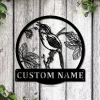 Personalized Wren Bird Monogram Metal Sign Art, Custom Wren Bird Metal Sign, Father's Day Gift, Pets Gift, Birthday Gift