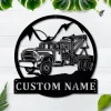 Personalized Tow Truck Monogram Metal Sign Art, Custom Tow Truck Metal Wall Art, Housewarming Outdoor Metal Sign, Job Gift