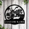 Personalized Tow Truck Monogram Metal Sign Art, Custom Tow Truck Metal Wall Art, Housewarming Outdoor Metal Sign, Job Gift