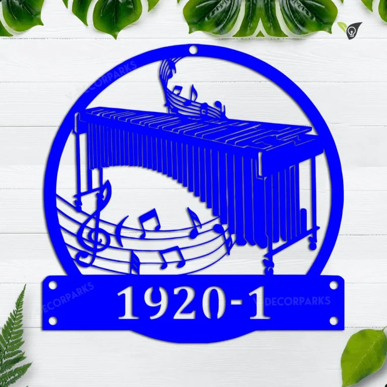 Personalized Marimba Monogram Metal Sign Art, Custom Marimba Monogram Metal Sign, Musical Instrument, Marimba Gift, Music Gift