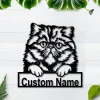 Personalized Persian Cat Metal Sign Art V2, Custom Persian Cat Metal Sign, Father's Day Gift, Pets Gift, Birthday Gift