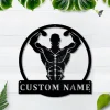 Personalized Bodybuilding Monogram Metal Sign Art, Custom Bodybuilding Metal Sign, Hobbie Gifts, Sport Gift, Birthday Gift