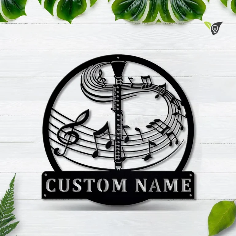 Personalized Clarinet Music Metal Sign Art, Custom Clarinet Music Metal Sign, Clarinet Gifts For Men, Clarinet Gift, Music Gift