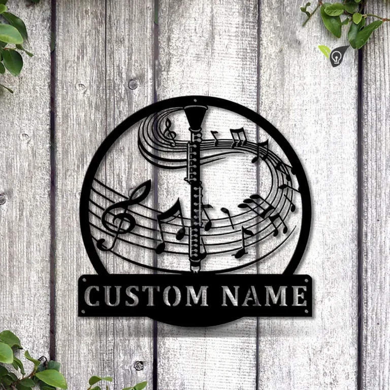 Personalized Clarinet Music Metal Sign Art, Custom Clarinet Music Metal Sign, Clarinet Gifts For Men, Clarinet Gift, Music Gift