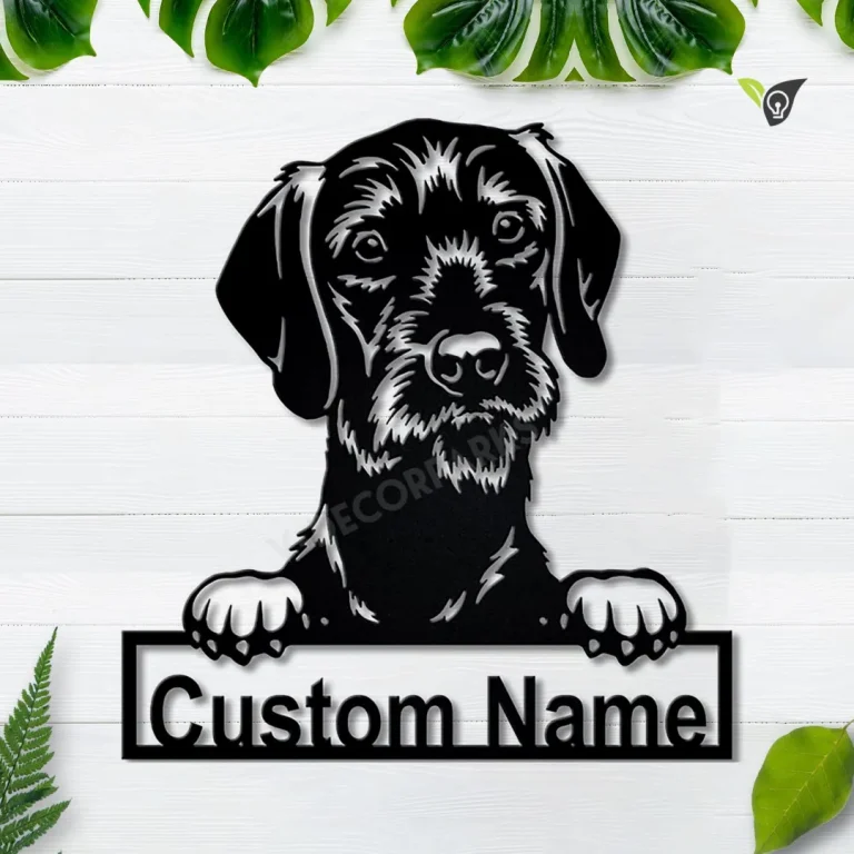 Personalized Short Haired Pudelpointer Dog Metal Sign Art, Custom Short Haired Pudelpointer Dog Metal Sign, Animal Funny, Pet Gift