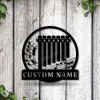 Personalized Pan Flute Music Monogram Metal Sign Art, Custom Pan Flute Monogram Metal Sign, Musical Instrument Gift, Music Gift