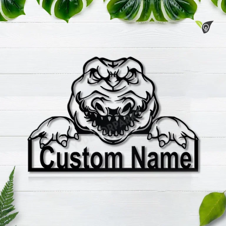 Personalized Alligator Metal Sign Art, Custom Alligator Metal Sign, Alligator Gifts For Me, Dog Gift, Birthday Gift, Decor Decoration