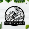 Personalized Trombone Monogram Metal Sign Art, Custom Trombone Monogram Metal Sign, Trumpet Gifts For Funny, Musical Instrument Gift