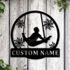 Personalized Rings Gymnastics Monogram Metal Sign Art, Rings Gymnastics Metal Sign, Artistic Gymnastics Outdoor Metal, Hobbie Gift