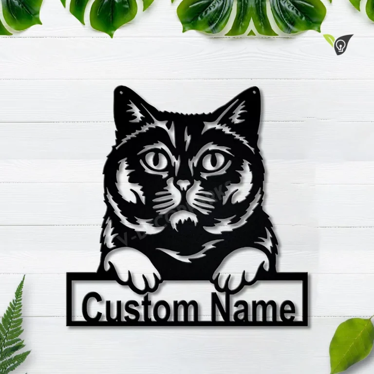 Personalized British Shorthair Cat Metal Sign Art, Custom British Shorthair Cat Metal Sign, Father's Day Gift, Pets Gift, Birthday Gift