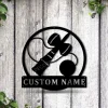Personalized Kendama Monogram Metal Sign Art, Custom Kendama Metal Sign, Kendama Lover Sign Decoration For Living Room