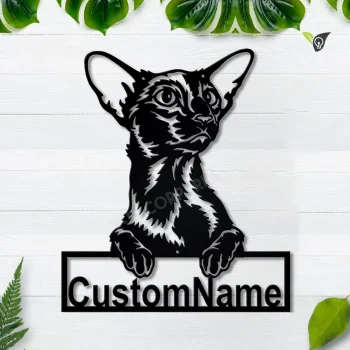 Personalized Oriental Shorthair Cat Metal Sign Art, Custom Oriental Shorthair Cat Metal Sign, Animal Gift, Pets Gift, Birthday Gift