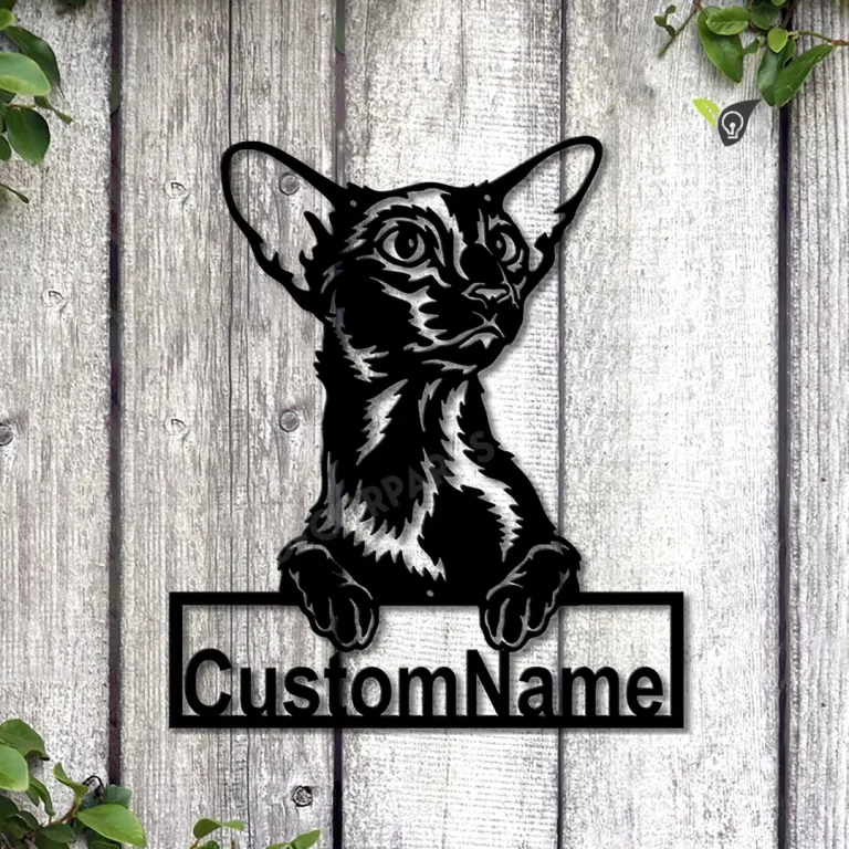 Personalized Oriental Shorthair Cat Metal Sign Art, Custom Oriental Shorthair Cat Metal Sign, Animal Gift, Pets Gift, Birthday Gift