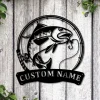 Personalized Atlantic Cod Fishing Fish Pole Metal Sign Art, Custom Atlantic Cod Fishing Metal Sign, Fishing Gift, Decor Decoration