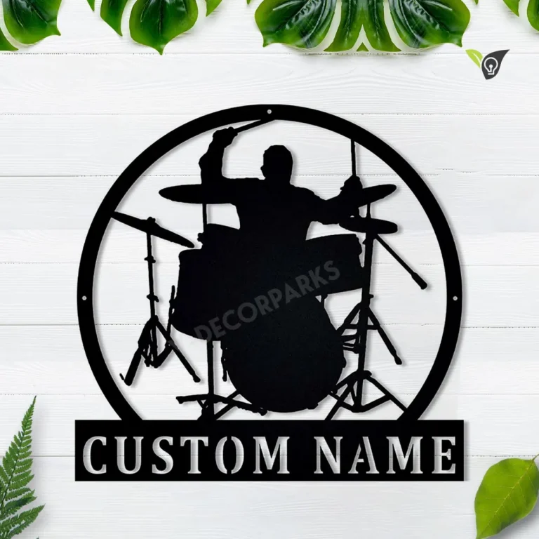 Personalized Drummer Male Metal Sign Art, Custom Drummer Male Metal Sign, Drummer Gifts For Men, Drummer Male Gift, Music Gift