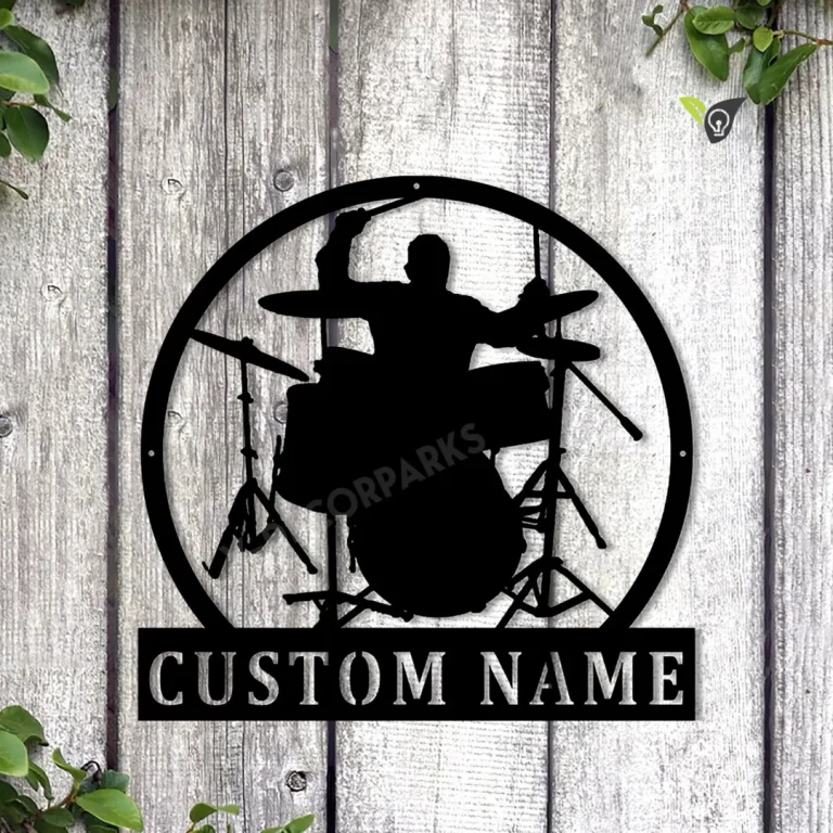 Personalized Drummer Male Metal Sign Art, Custom Drummer Male Metal Sign, Drummer Gifts For Men, Drummer Male Gift, Music Gift