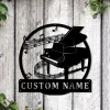 Personalized Piano Monogram Metal Sign Art, Custom Piano Monogram Metal Sign, Piano Gifts For Men, Piano Gift, Musical Instrument