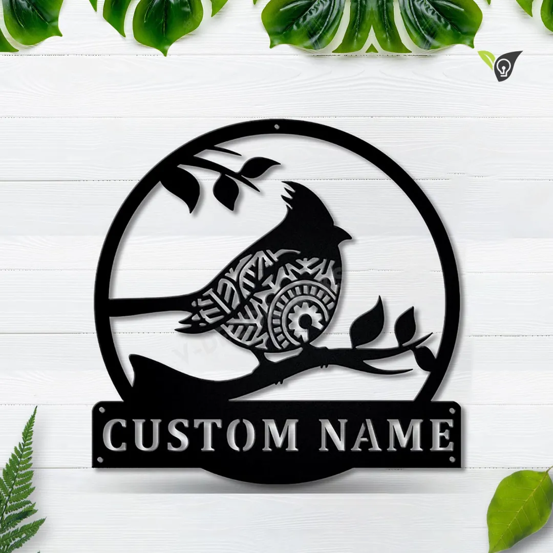 MSCC1086-copy.webp Personalized Cardinals Birds Monogram Metal Sign Art Custom Cardinals Birds Metal Sign Cardinals Birds Lover Sign Decoration For Living Room