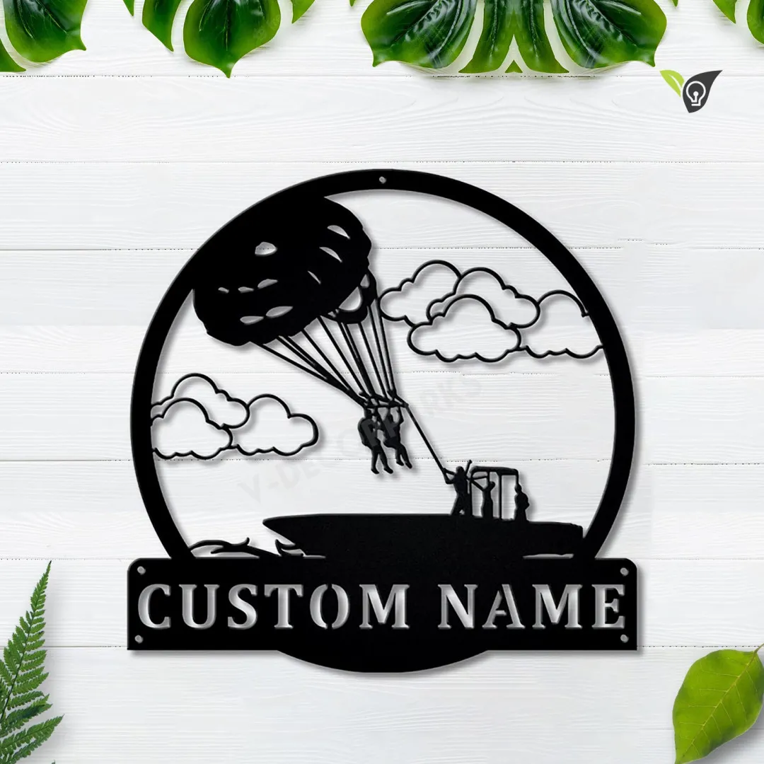 MSCC1153-copy.webp Personalized Paragliding Monogram Metal Sign Art, Custom Paragliding Metal Sign, Paragliding Sport Lover Sign Decoration For Living Room