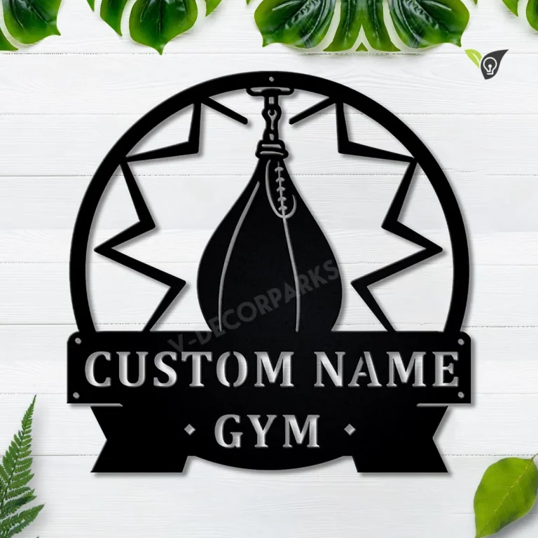 Personalized Gym Speed Bag Monogram Metal Sign Art, Custom Gym Speed Bag Metal Sign, Hobbie Gifts, Sport Gift, Birthday Gift