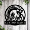 Personalized Track Cycling Monogram Metal Sign Art, Custom Track Cycling Metal Sign, Sport Lover Sign Decoration For Living Room