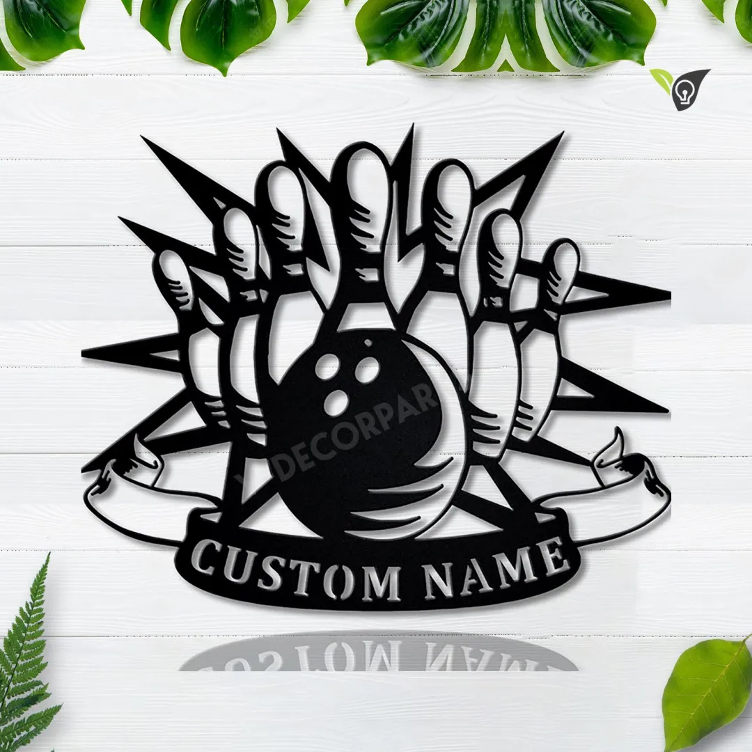 MSCC1197-copy.webp Personalized Bowling Monogram Metal Sign Art, Metal Wall Art, Decor Decoration, Bowling Metal Sign, Housewarming Outdoor Metal