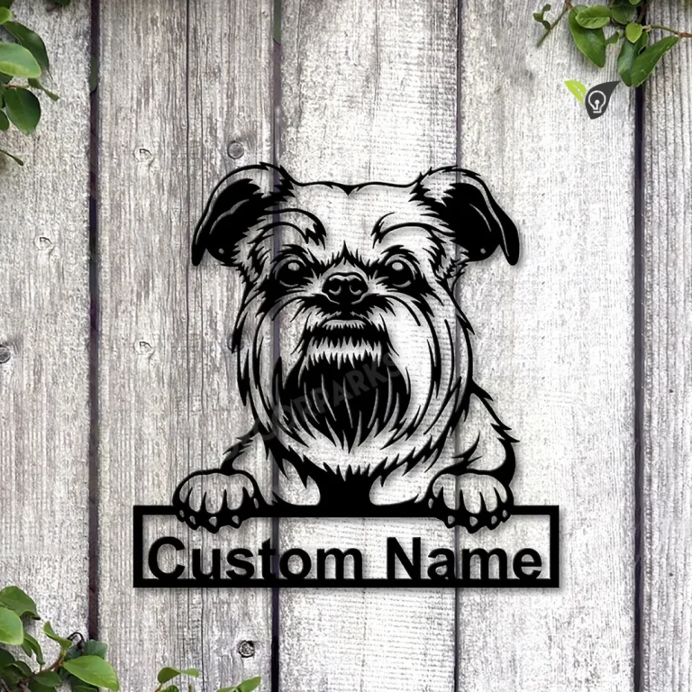 Personalized Griffon Bruxellois Dreed Dog Metal Sign Art, Custom Griffon Bruxellois Dreed Metal Sign, Father's Day Gift, Pets Gift