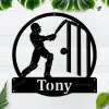 Personalized Cricket Monogram Metal Sign Art, Custom Cricket Metal Sign, Hobbie Gifts, Sport Gift, Birthday Gift