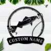 Personalized Sablefish Fishing Fish Pole Metal Sign Art, Custom Sablefish Fishing Metal Sign, Fishing Gift, Decor Decoration