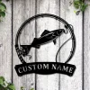 Personalized Sablefish Fishing Fish Pole Metal Sign Art, Custom Sablefish Fishing Metal Sign, Fishing Gift, Decor Decoration